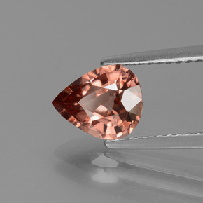 Zircon rose naturelle en forme de poire, 1,80 ct, VS