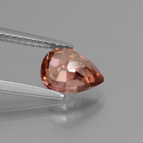 Zircon rose naturelle en forme de poire, 1,80 ct, VS