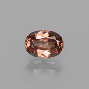 Zircon Rose naturelle Coupe ovale, 1.18 ct, VVS