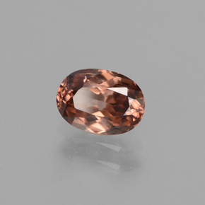 Zircon Rose naturelle Coupe ovale, 1.18 ct, VVS
