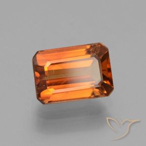 Zircon Orange foncé naturelle Octogone / coupe Émeraude, 1.83 ct, VS