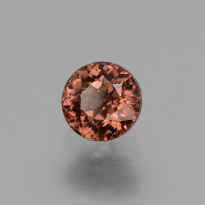 Zircon rose naturelle coupe roude, 0,71 ct, VS