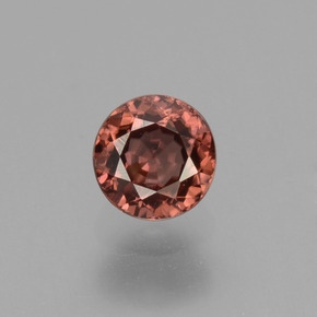 Zircon Rose naturelle Coupe roude, 0.69 ct, VS
