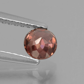 Zircon Rose naturelle Coupe roude, 0.69 ct, VS