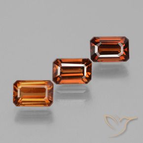 Shop natural 3.28ct Orange moyen-foncé Zircon gems, Octogone / coupe Émeraude, from Tanzanie at GemSelect. In stock, global shipping!