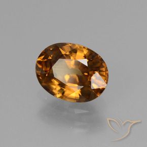 Zircon Brun cannelle profond naturelle ovale, 2.04 ct, VVS