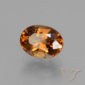 Zircon brun pain d'épices naturelle coupe ovale, 2,24 ct, VVS