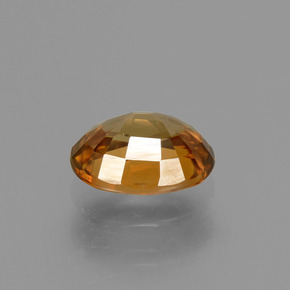 Zircon orange naturelle coupe ovale, 2,09 ct, VVS