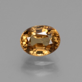 Zircon Orange Doré naturelle Coupe ovale, 2.21 ct, VVS