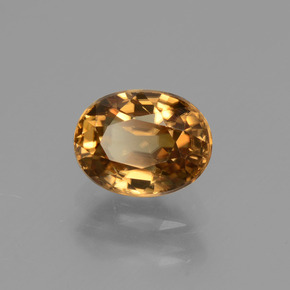 Zircon Orange Doré naturelle Coupe ovale, 2.21 ct, VVS