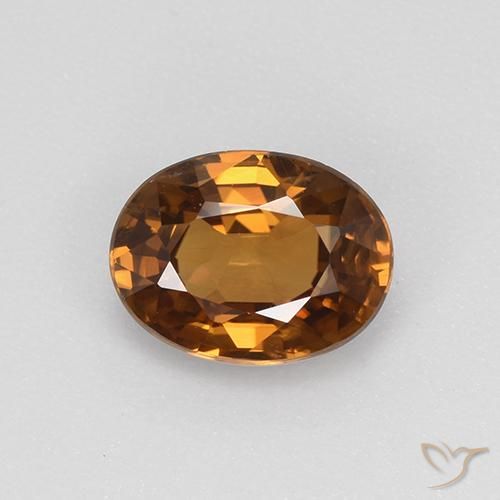 1.86ct Naturel Orange brun Zircon, ovale, VS