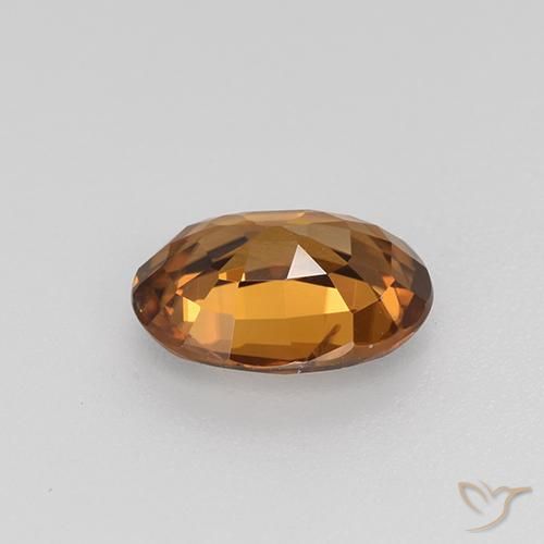 Zircon Orange brun naturelle ovale, 1.86 ct, VS
