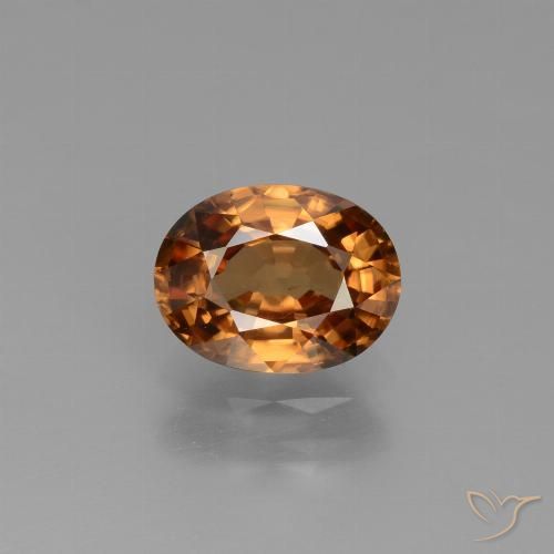 1.98ct Naturel Orange foncé Zircon, ovale, VS