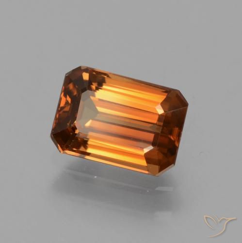 Zircon Orange moyen naturelle Octogone / coupe Émeraude, 1.62 ct, VS