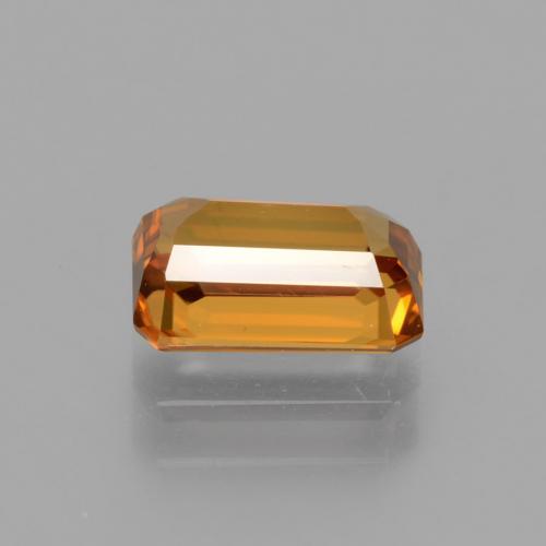 Zircon orange naturelle taille émeraude, 1,51 ct, VVS