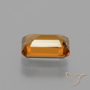 Zircon Orange foncé naturelle Octogone / coupe Émeraude, 1.28 ct, VVS