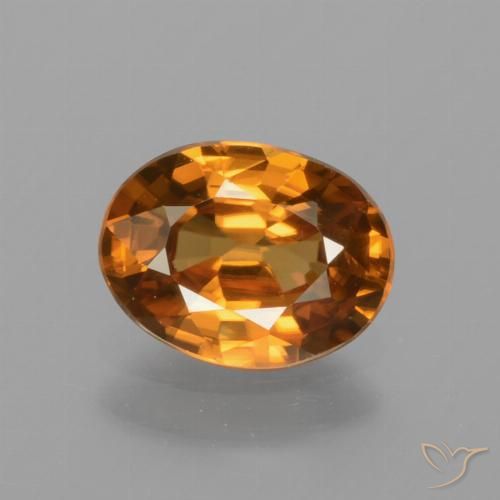 1.62ct Naturel Orange terre Zircon, ovale, VVS