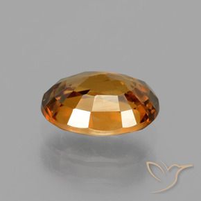 Zircon Orange terre naturelle ovale, 1.86 ct, VS