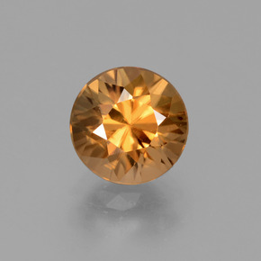 Zircon orange naturelle coupe roude, 1,99 ct, VVS-VS