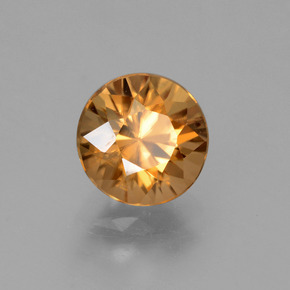 Zircon orange naturelle coupe roude, 1,99 ct, VVS-VS