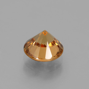 Zircon orange naturelle coupe roude, 1,99 ct, VVS-VS
