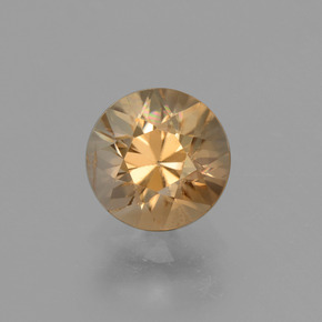 Zircon Orange doré naturelle Coupe roude, 2.03 ct, VS