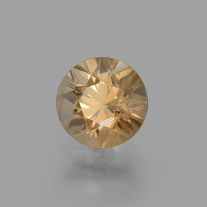 Zircon Orange doré naturelle Coupe roude, 2.03 ct, VS