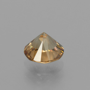 Zircon Orange doré naturelle Coupe roude, 2.03 ct, VS