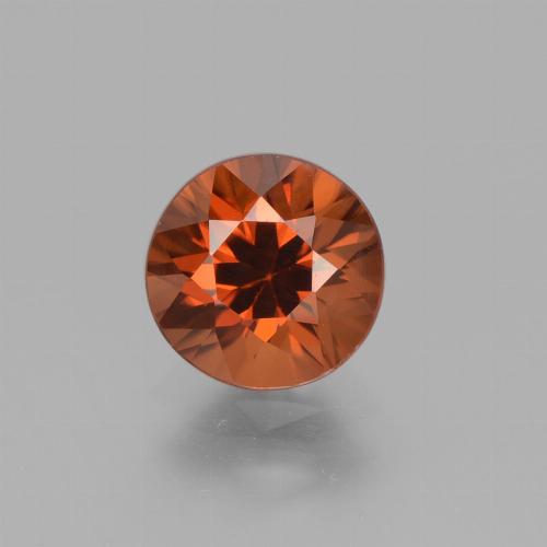 Zircon orange naturelle coupe roude, 1,78 ct, VVS-VS