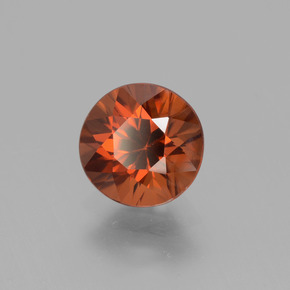 Zircon orange naturelle coupe roude, 1,78 ct, VVS-VS