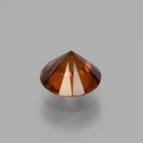 Zircon orange naturelle coupe roude, 1,78 ct, VVS-VS