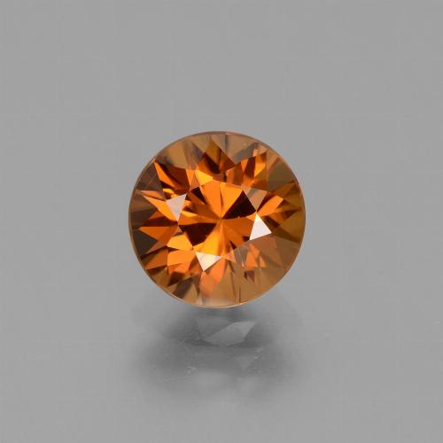 Zircon orange naturelle coupe roude, 2,09 ct, VVS-VS
