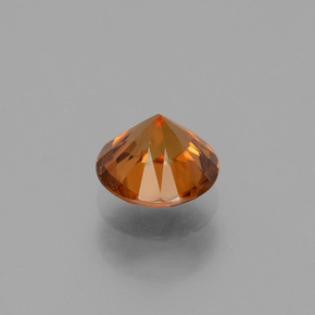 Zircon orange naturelle coupe roude, 2,09 ct, VVS-VS