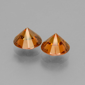 Achetez naturel 3.88ct Orange moyen Zircon gems, Coupe roude, En provenance Cambodge chez GemSelect. En stock, livraison internationale!