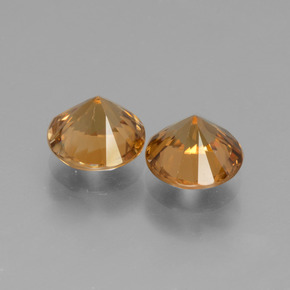 Achetez naturel 3,76ct orange zircon gems, coupe roude, en provenance cambodge chez gemselect. en stock, livraison internationale!