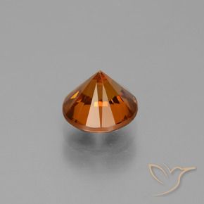Zircon Orange moyen-foncé naturelle Coupe roude, 1.93 ct, VVS-VS