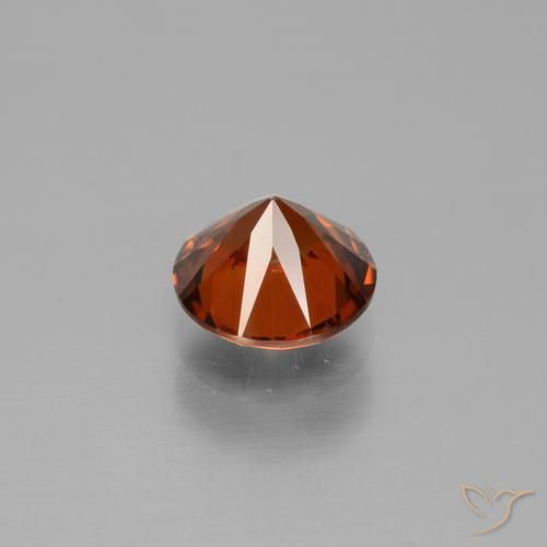 Zircon Orange foncé naturelle Coupe roude, 1.81 ct, VS