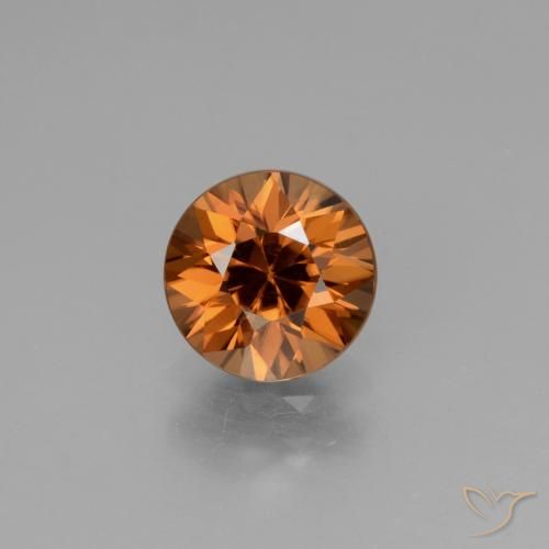 1.87ct Naturel Orange brunâtre Zircon, Tour, VVS-VS
