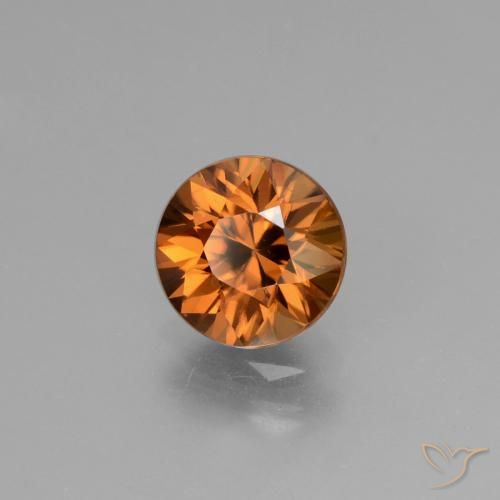 Zircon Orange brunâtre naturelle Tour, 1.87 ct, VVS-VS