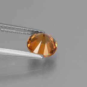 Zircon Orange brun naturelle Coupe roude, 1.56 ct, VVS-VS