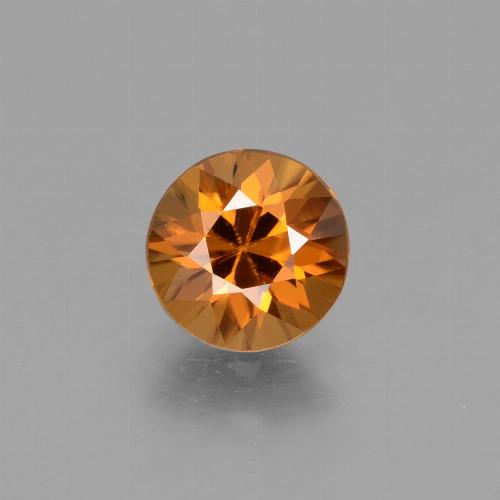Zircon Orange foncé naturelle Coupe roude, 1.92 ct, VVS