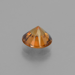 Zircon Orange foncé naturelle Coupe roude, 1.92 ct, VVS