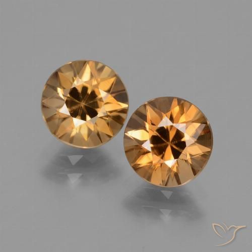 3.64ctw Naturel Orange moyen Zircon, Tour, VVS