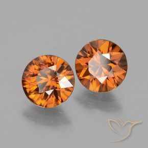 Shop natural 3.74ct Orange moyen-foncé Zircon gems, Tour, from Cambodge at GemSelect. In stock, global shipping!
