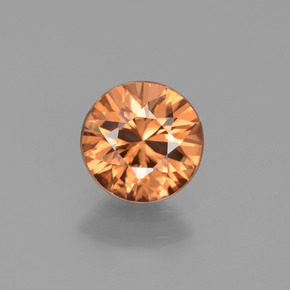 Zircon orange naturelle coupe roude, 1,48 ct, VVS-VS