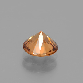 Zircon orange naturelle coupe roude, 1,48 ct, VVS-VS
