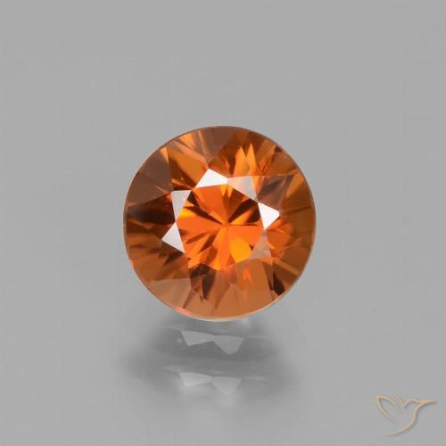 1.70ct Naturel Orange moyen Zircon, Tour, VVS-VS