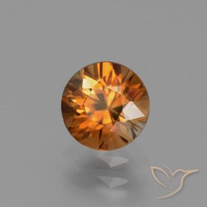 Zircon Orange moyen naturelle Tour, 1.30 ct, VVS-VS