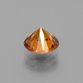 Zircon orange naturelle coupe roude, 2,41 ct, VVS