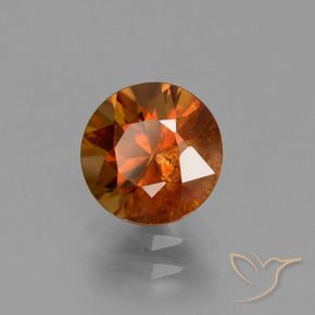 Zircon Orange foncé naturelle Tour, 2.12 ct, VS-SI